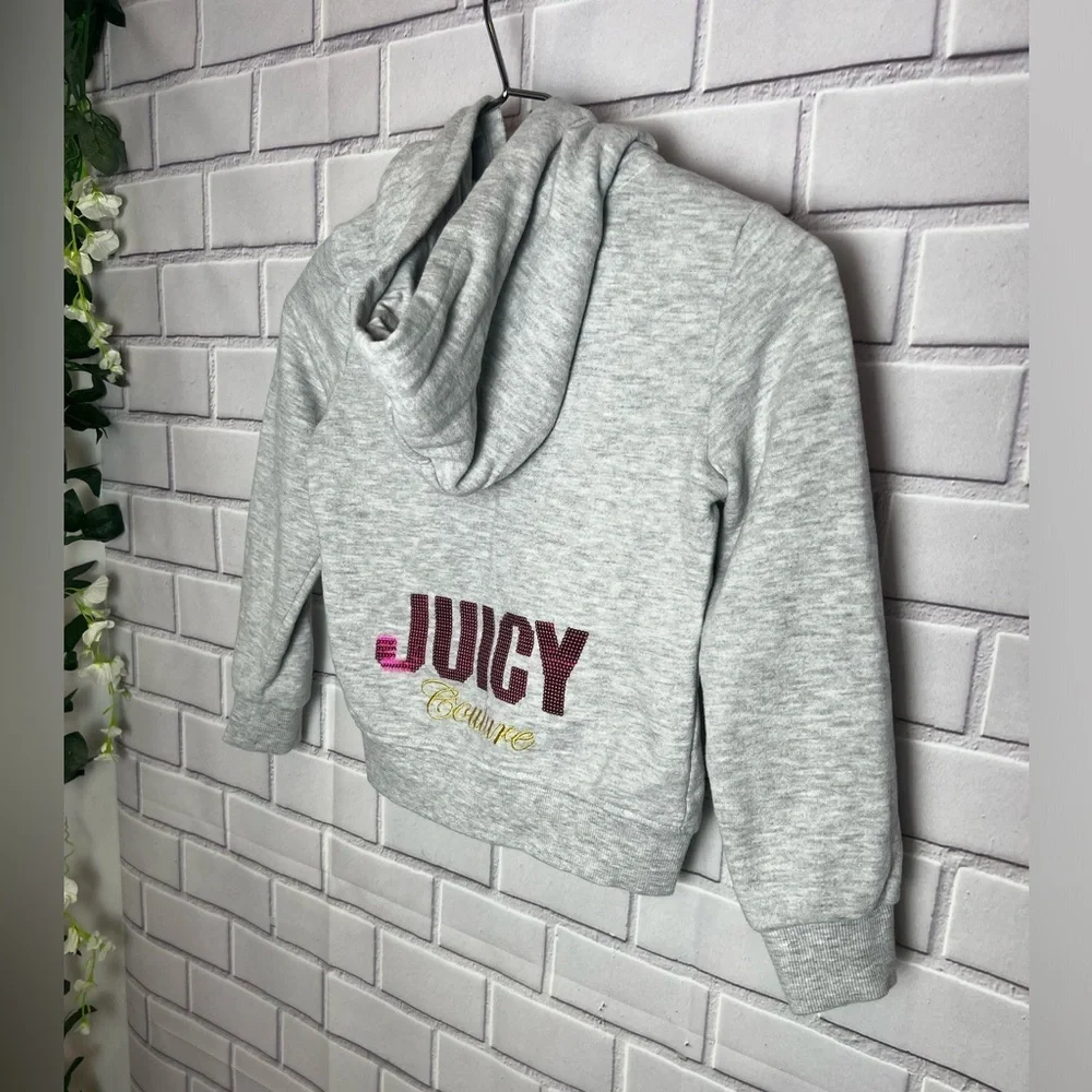 Juicy Couture girls Grey Hoodie sweatshirt /size 6X
